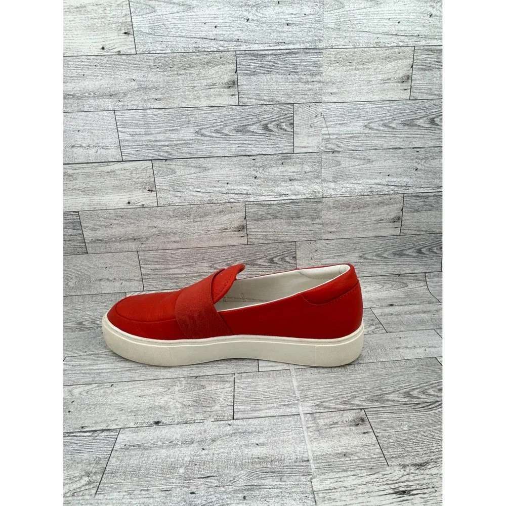 UGG Sammy Red‎ Leather Slip On Sneakers 1112415 Women Size 9 Platform Loafers